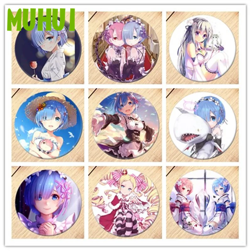

Free Shipping Anime Re:Life in a different world from zero Brooch Pin Badge Accessories For Clothes Backpack Decoration B009