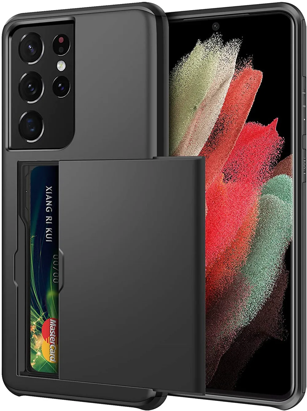 Custodia Resistente Antigraffio Con Guscio Porta Carte Di Credito Per Samsung Galaxy S21 Ultra 5G Cover Per Samsung Galaxy S21 Fe Plus 5G Coque