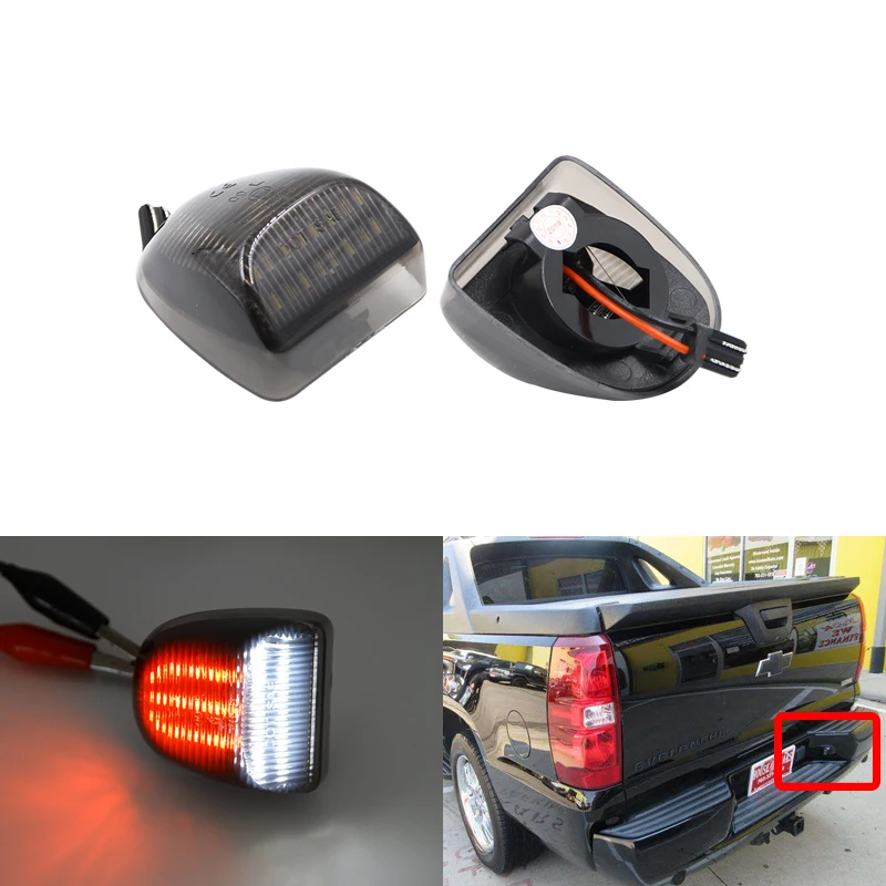Белый/красный светодиодный светильник для номерного знака Chevrolet Silverado 1500 2500 3500 HD