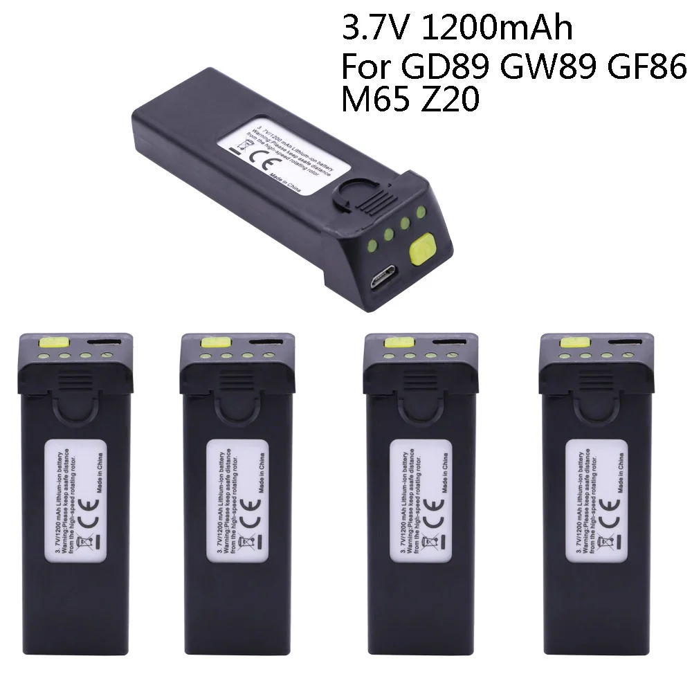 Сменные батареи для дрона GD89 FPV 3 7 В 1200 мАч запасные части EXA GW89 GF86 M65 Z20|Детали и
