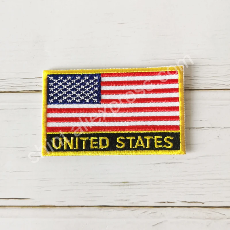 Buy LOT OF 5 AMERICAN FLAG Iron-on PATCH BIKER MOTORCYCLE Embroidered USA PATCHES In Austin - Foto 8