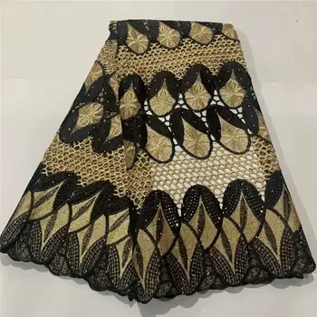 

Black 2020 Latest French Nigerian Lace Fabrics High Quality Tulle African Lace Fabric HLL4583. Wedding Stones French Tulle Lace
