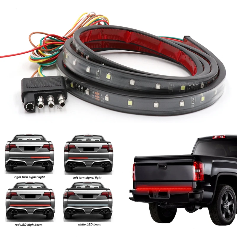 

Niscarda Truck Tailgate Turn Signal LED Light Bar 120cm 150cm Flexible LED Strip DRL Car Waterproof Reverse Brake Light