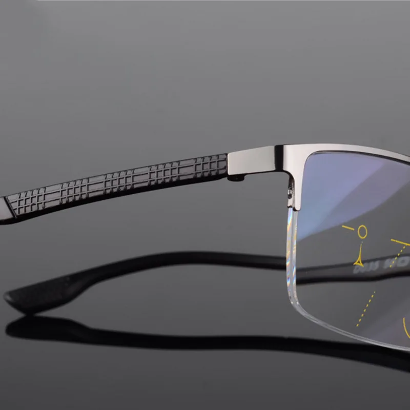 Квадратные прогрессивные многофокальные очки, солнцезащитные очки для мужчин, фотохромные модные диоптрии пресбиопии, очки для чтения FML
