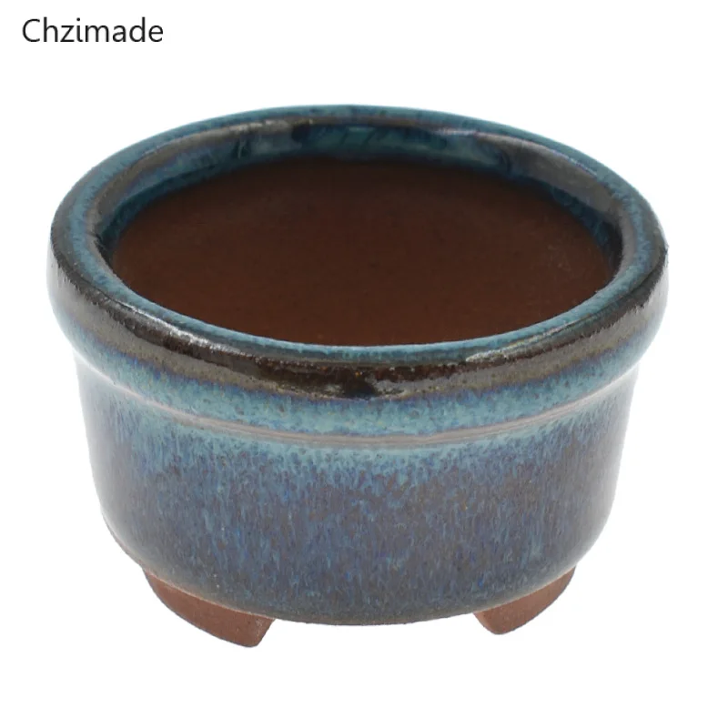 Chzimade 9 видов стилей китайские керамические бонсай цветочные горшки для цветочных растений глазурованный горшок для украшения дома