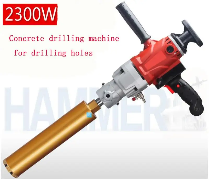 Taladro de agua para tierra, máquina de perforación en seco y húmedo de  mano, 220v, 2300w, aire acondicionado, hormigón para perforar agujeros + 8  brocas|Máquina perforadora| - AliExpress