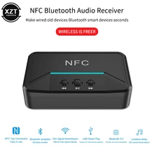 NFC Bluetooth 5,0 приемник 3,5 мм AUX RCA Jack Hifi беспроводной адаптер автоматическое включение/выключение Bluetooth 5,0 4,2 автомобильный аудиоприемник