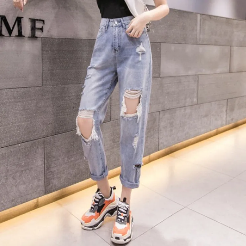 Woman Jeans High Waist Ripped Jeans 2020 Sale Items For Clothes Wide Leg Denim Clothing Blue Streetwear Fashion Vintage Pants Woman Jeans High Waist Ripped Jeans 2020 Sale Items For Clothes Wide Leg Denim Clothing Blue Streetwear Fashion Vintage Pants