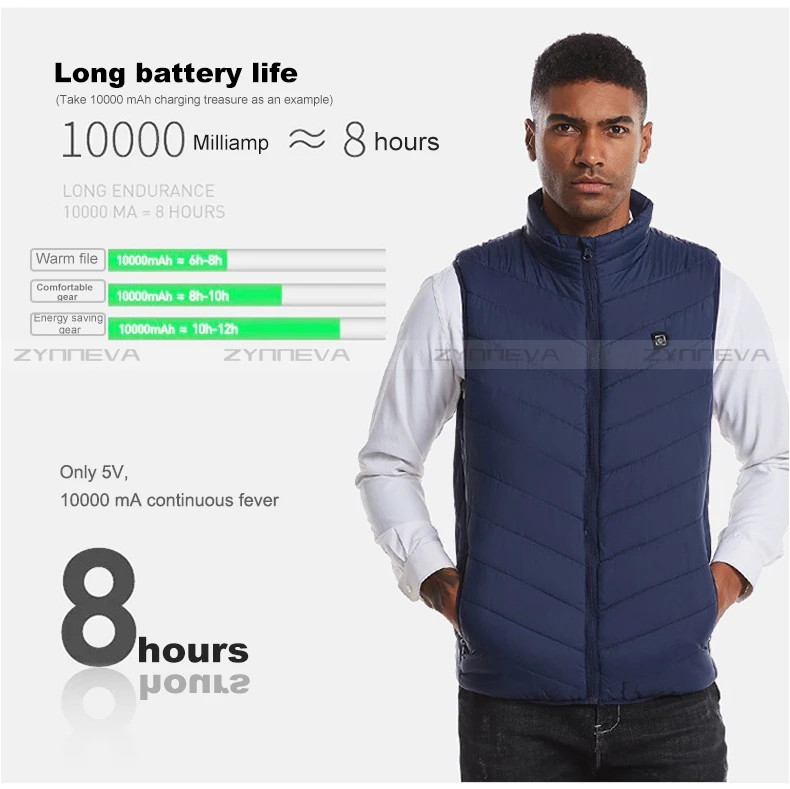 Colete de Aquecimento Zynneva Novo Masculino Feminino Elétrica Aquecida Usb Térmica Quente Pano Pena Venda Jaqueta Inverno Gc1101 2020 13 Colet. trilha