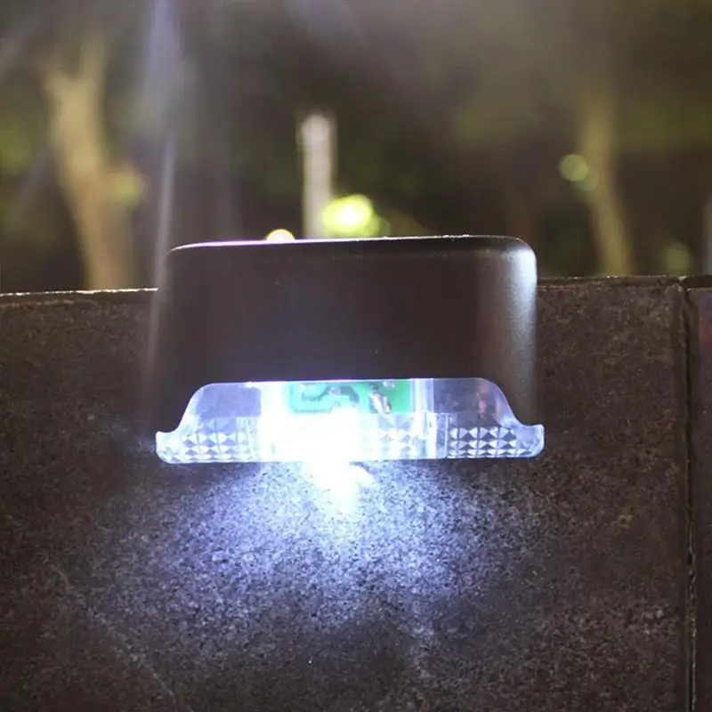 4 шт. Солнечная палубная лампа IP65 Светодиодный светильник для улицы тропинка лестницы ступеньки забор двор низкое энергопотребление и энергосбережение
