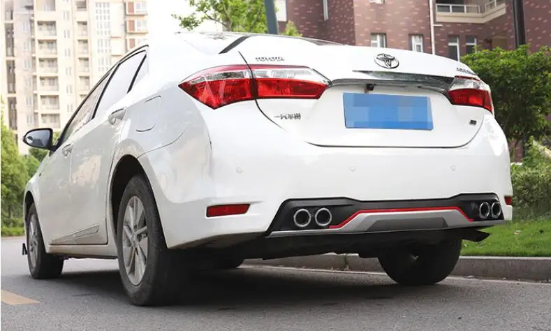 Для Toyota Corolla ABS задний бампер диффузор защитные бамперы для- Corolla набор бампер задний спойлер