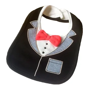 

Newborn Suit Tie Wet Wipes Removable Baby Bibs Waterproof Babys Kids Dinner Feeding Bib Saliva Towel Child Bow Tie Gentleman