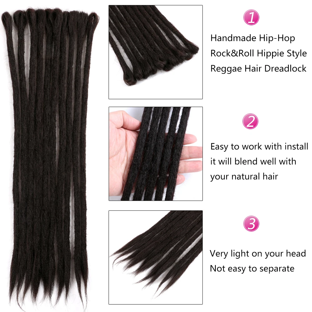 Mtmei волос ручной работы дреды волосы для увеличения объема 1 Virgin Hair (7 г/упак. регги