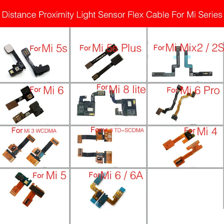 

Light Proximity Sensor For Xiaomi Redmi Mi 3 4 5 5S 6 6A 8 Pro Plus Lite TD-SCDMA WCDMA Distance Proximity Sensor Flex Cable