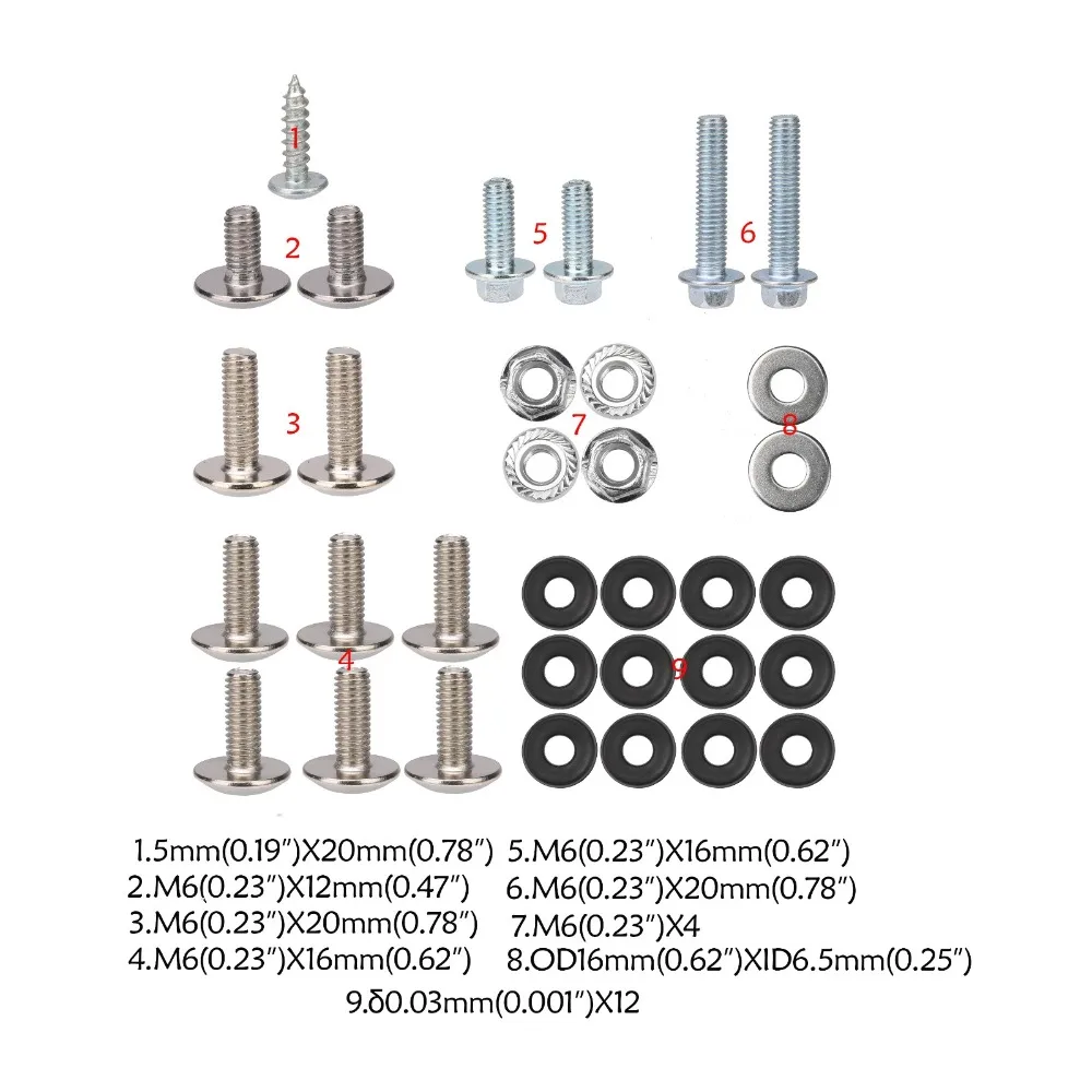 Fairing Tank Mount Screw Set Panel Hardware Kit Bolts Plastic For Honda CRF70 CRF 70 Dirt Pit Bike 125cc-160cc (1)