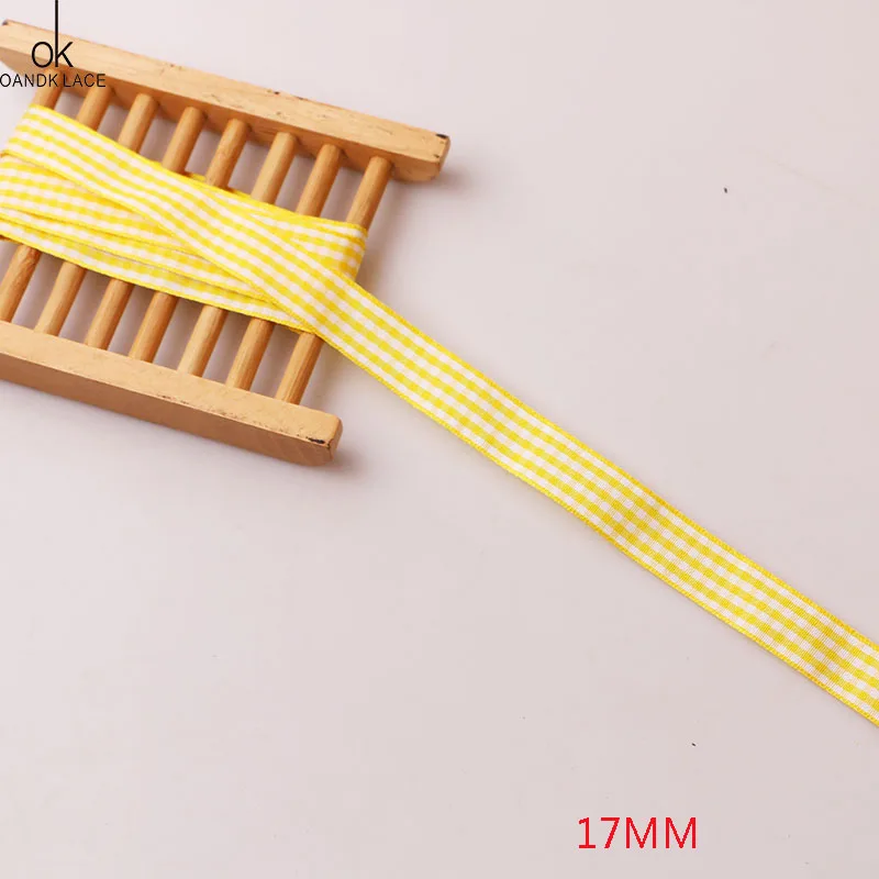 10 yards Plaid ribbon British Ribbon Ribbon silk Earrings accessories home made bow hair DIY material - Цвет: 10 yards