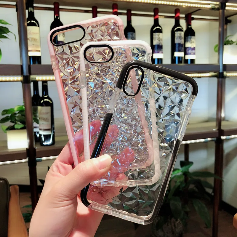 for Iphone 11 Pro Clear 3D Diamond Case For iPhone 7 8