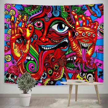 

Psychedelic Arabesque Tapestry Mysterious Hippie Tapestry Abstract Pattern Trippy Tapestry Fantasy Magical Fractal Tapestry