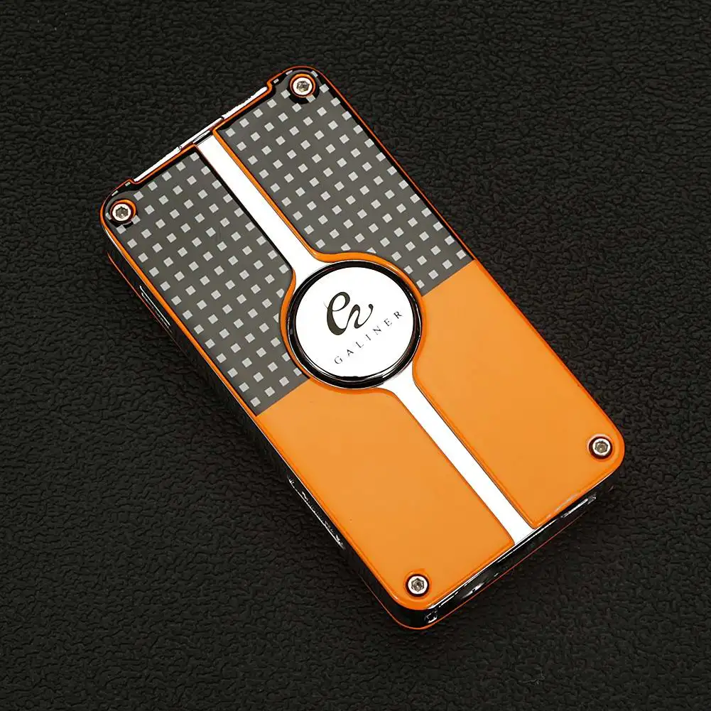 

GALINER Metal Cigar Lighter Butane Gas 3 Torch Lighters Pocket Metal Button Smoking Ignition Tool Cigars Accessories