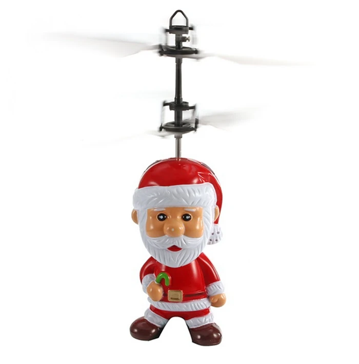 Flying inductive Mini RC Drone Christmas father Santa Claus RC helicopter gifts magic Christmas gift SRC Aircraft for kids boys