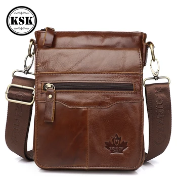 

Men Shoulder Bag Genuine Leather Bag Messenger Bags Male Crossbody Bags 2019 Fashion Flap Hasp Luxury Shoulder Handbag Men KSK