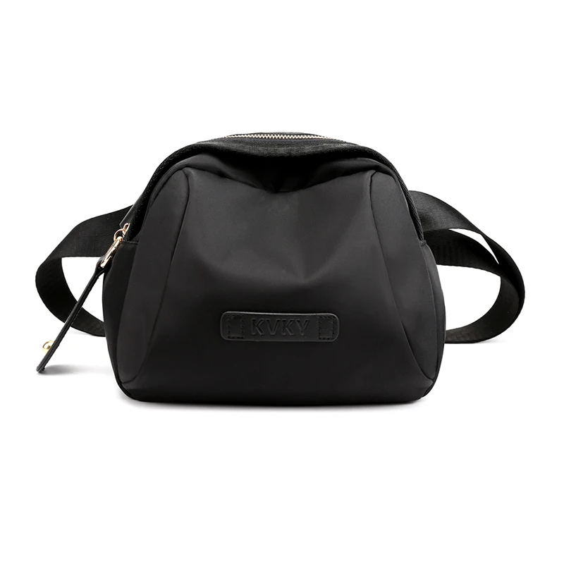 SUNNY SHOP женская дизайнерская сумка через плечо Мини Оксфорд водонепроницаемая сумка маленькая Повседневная рабочая сумка через плечо легкая оболочка - Цвет: black waist pack
