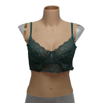 

Cossdresser Silicone Breast Fake Lifelike Boobs Enhancer Chest Half Body High Collar Big Cup for Cosplay Mastectomy Ajusen