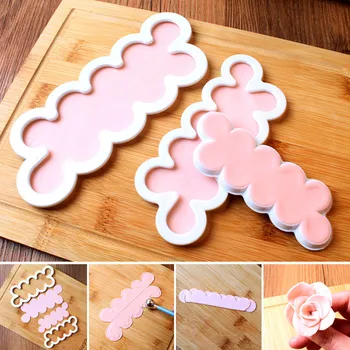 

3 Pcs Rose Cutter Plastic Fondant Cake Printing Stamp Baking Tool Cake Decorating Tool Baking Dish Kitchen Accessories