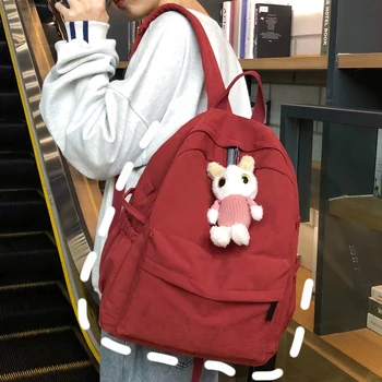 

Menghuo Fashion Cotton Women Backpack Cute Rabbit School Bag for Teenagers Backpack Girls Female Bookbag Shoulder Bag Mochilas