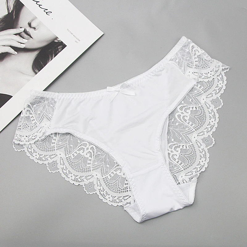 Fashion Women Underwear Sexy Lace Transparent Low Waist Hollow T