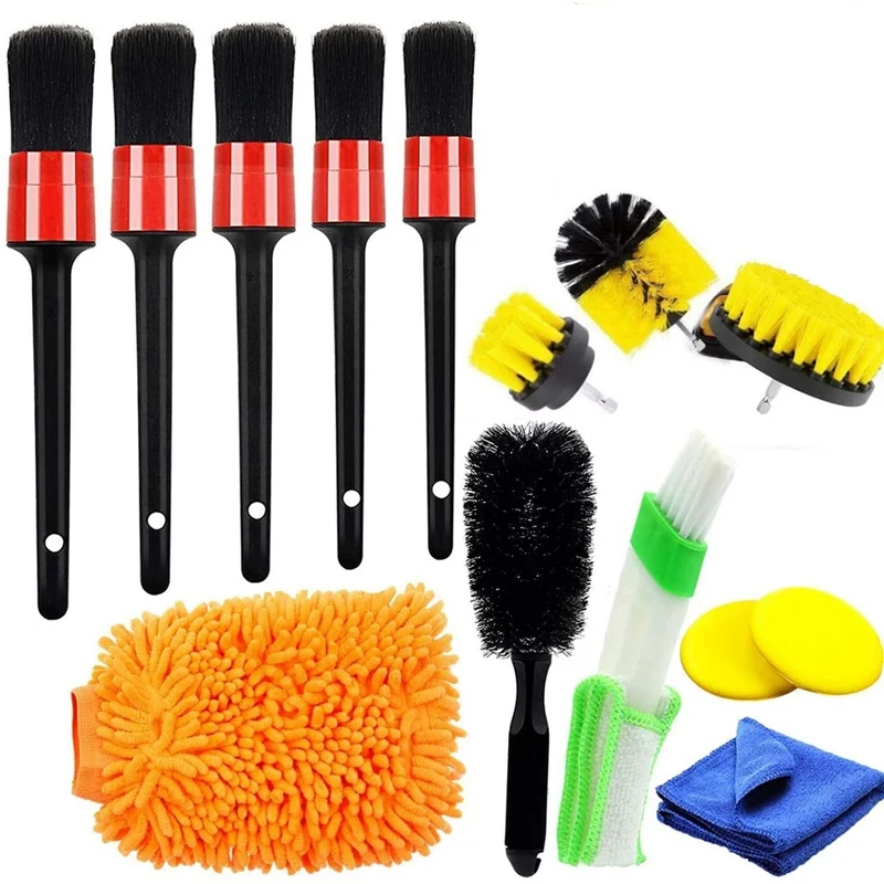 Car Cleaning Brush Set, 14 PCS Car Detail Cleaning Brushes, For Car