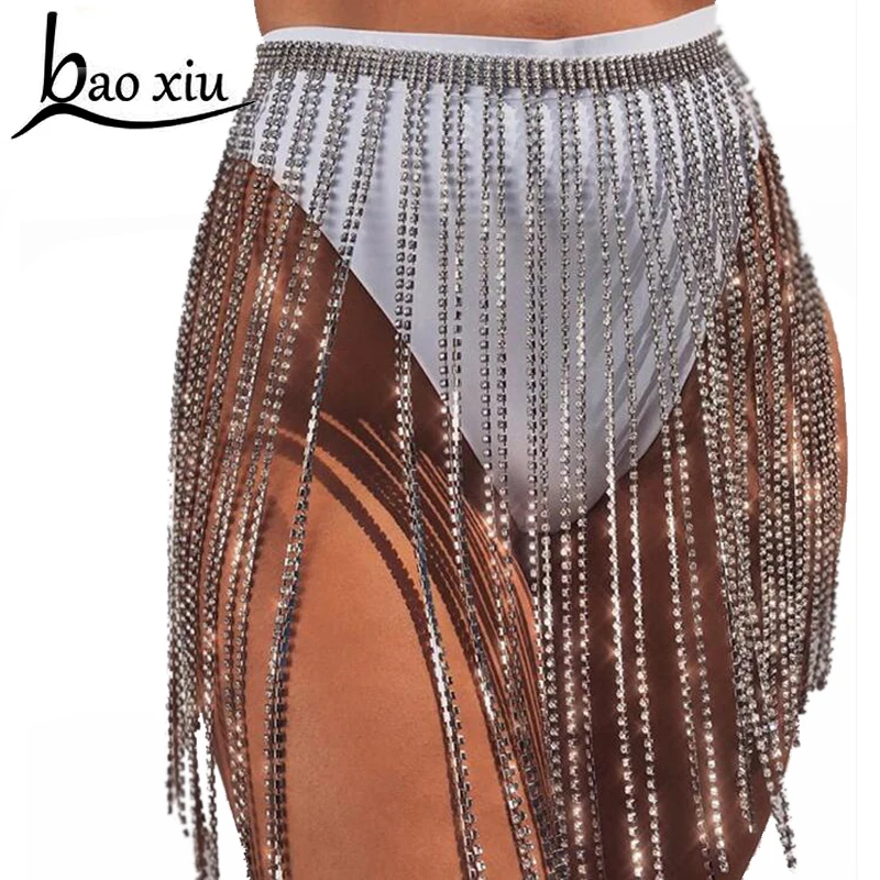 

Luxury Shiny full Rhinestone Crystal Wedding Belt Bridal female Silver fringe tassel women Bling Corset Cummerbund Belt Straps