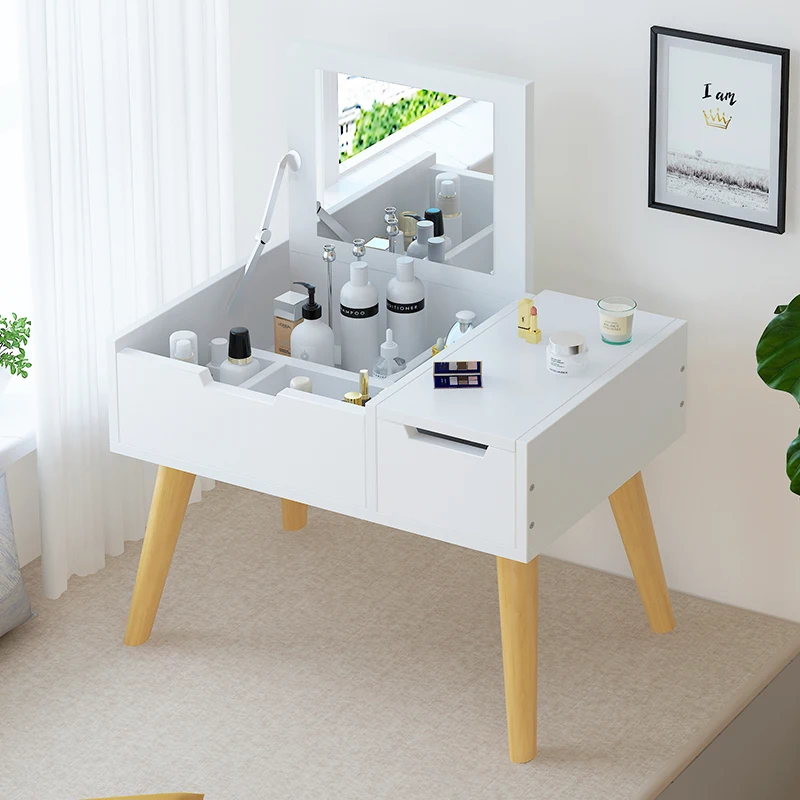 

modern flip dressing table indoor floating window Taipei European bedroom small family bed online red makeup cabinet