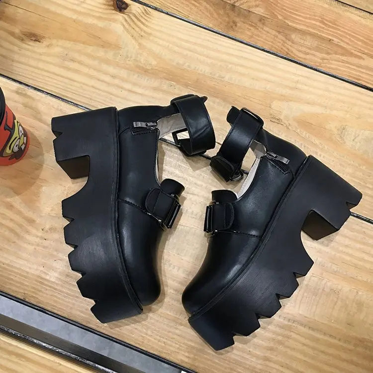 Готическая обувь Mary Jane с круглым носком в стиле Лолиты; японская ...