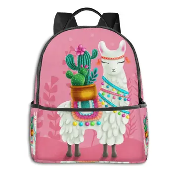 

Backpack School Bags for Teenage Cute Llama Travel Bags Style Back Pack Korean Cute Backpack