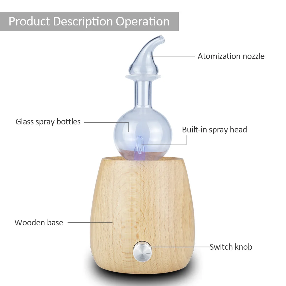 Nebulizing Diffuser Bottle Cold fragrant yi Glass Nozzle Bottle Essential Oil Diffuser Glass Bottle Spray Resistance to Thermal
