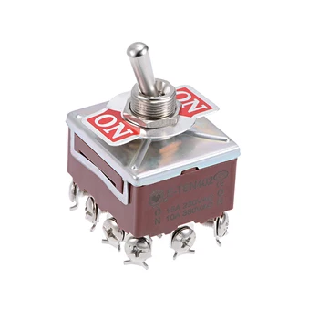 

uxcell 4PDT Lacthing Rocker Toggle Switch Heavy-Duty 10A 380V 15A 250V 12P ON/ON