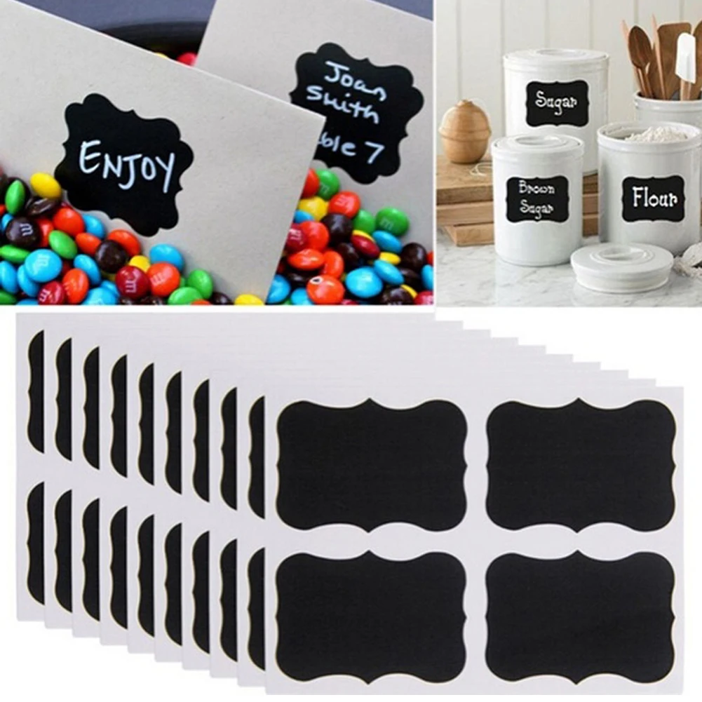 36x Ardoise etikettes Autocollantes decalques etiquettes кухня Bocal jam