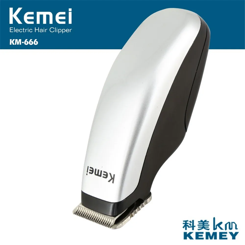 KEMEI Профессиональная стрижка бритва триммер для волос перезаряжаемая машинка для стрижки волос Низкий уровень шума Электрический триммер для бороды полностью металлический эпилятор - Цвет: Зеленый