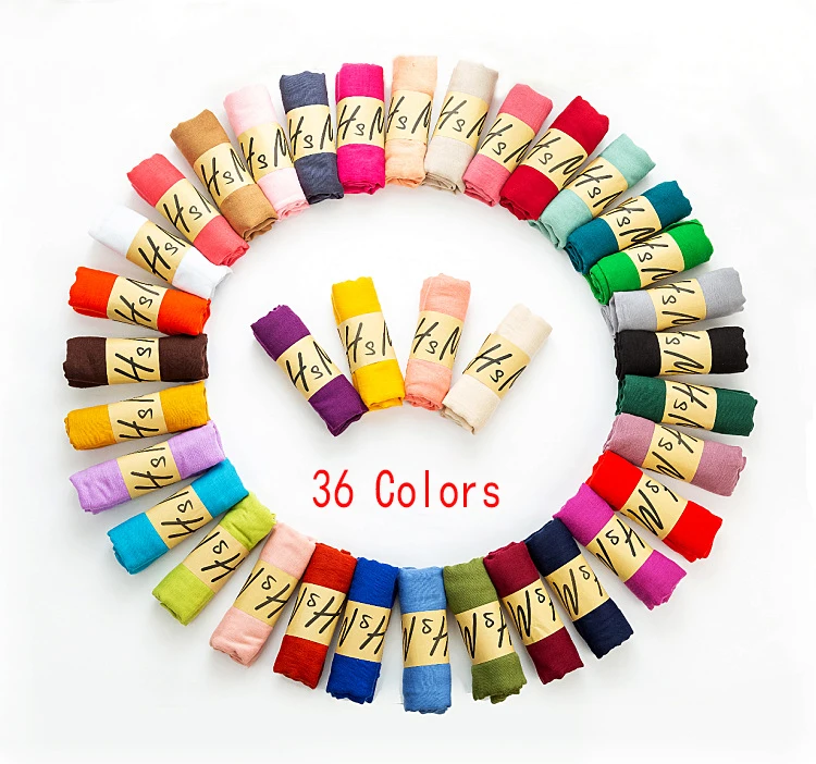 New Style Classical Premium Viscose Maxi Crinkle Hijabs Scarf Shawls Soft Islam Muslim Head Wraps Winter Girls 80*180 CM |