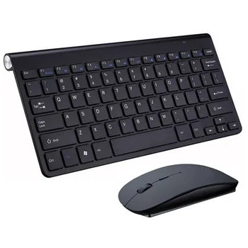 

2.4G Wireless Keyboard and Mouse Mini Multimedia Keyboard Mouse Combo Set For Notebook Laptop Mac Desktop PC TV Office Supplies