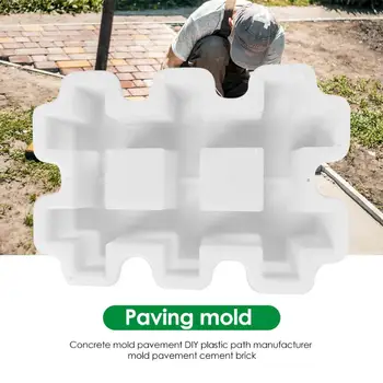 

DIY Garden Stone Road Walk Maker Reusable Manually Path Paving Concrete Flower Mold Imitation Brick Carving Pavement Tool