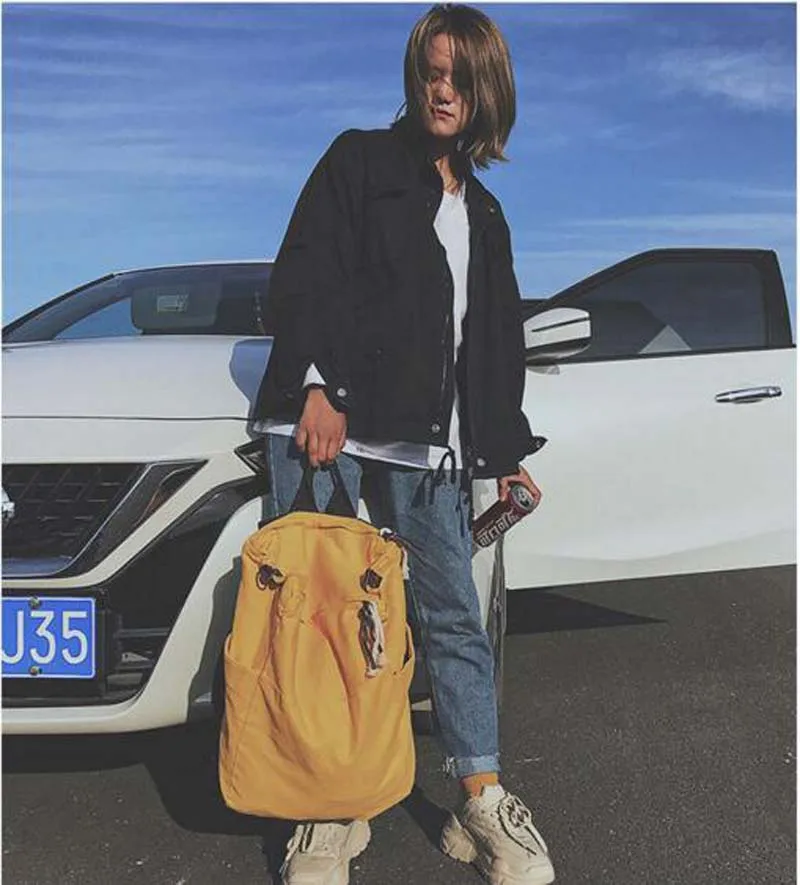 Korean Retro Style Women Large Capacity Outdoor Travel Backpack Casual Double Shoulder Bags Female Solid School Bag Ladies Totes 6