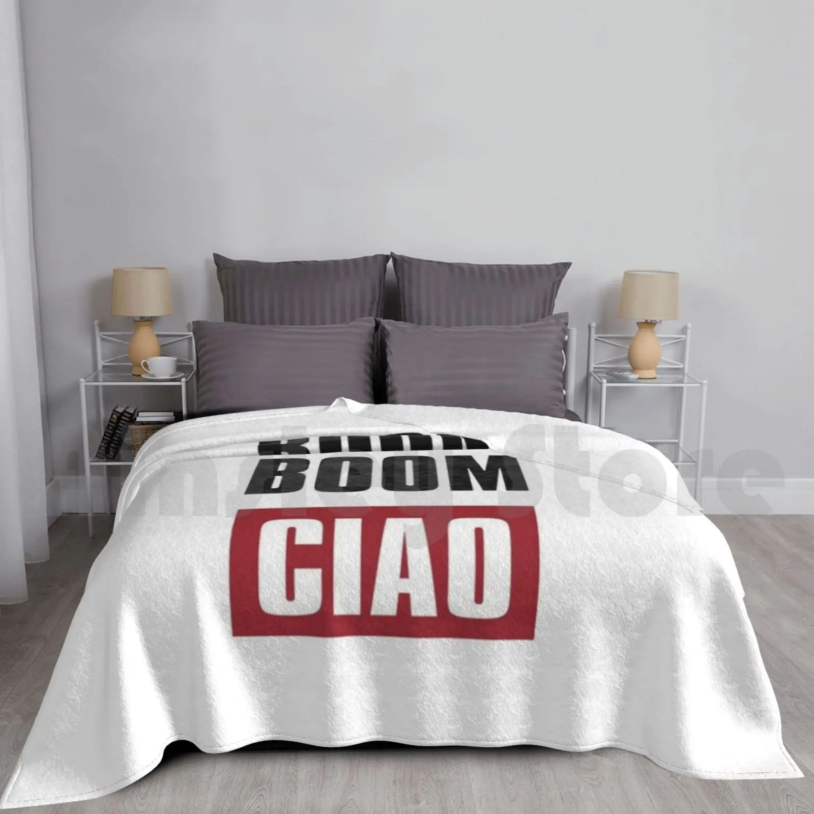 Boom Boom Ciao Coperta Super Soft Warm Light Thin La Casa Money De Papel Netflix Show Boom Ciao Bella Heist Series