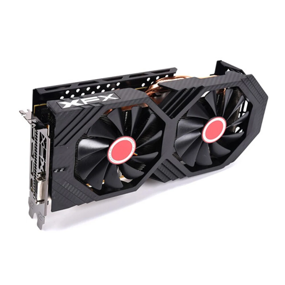 XFX AMD Radeon RX580 8 ГБ DDR5 Видеокарта AMD GPU RX580 8 Гб 256 бит видеокарты игровой ПК видеокарта оригинальные б/у карты