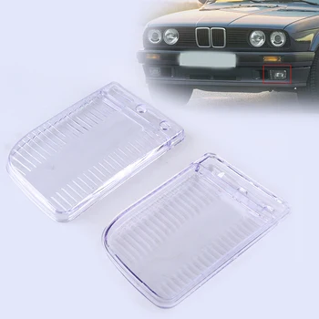 

1 Pair Clear Front Right+Left Car Bumper Fog Lights Plastic Clear Lens Cover Shell For BMW E30 1984-1991 Car Exterior Accessory