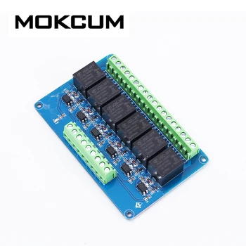 

DC 12V 6Bit Relay Module High/Low Level Trigger Optocoupler Isolator 6-Channel PLC Signal Converter with Rail