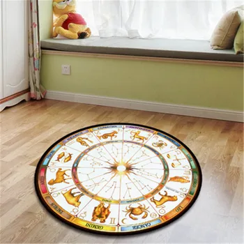 

Creative Retro Twelve Constellations Geometry Skid Resistance Carpet Fashion Living Room Hanging Chair Cushion X2376