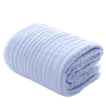 

Baby Bath Towels Muslin Washcloths,Super Soft and Absorbent 6 Layers 100% Natural Cotton Gauze for Sensitive Skin and Babies Bl