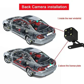 

Auto Dash cam Recorder Accessories Set 4" Car Front Dashboard Dual lens